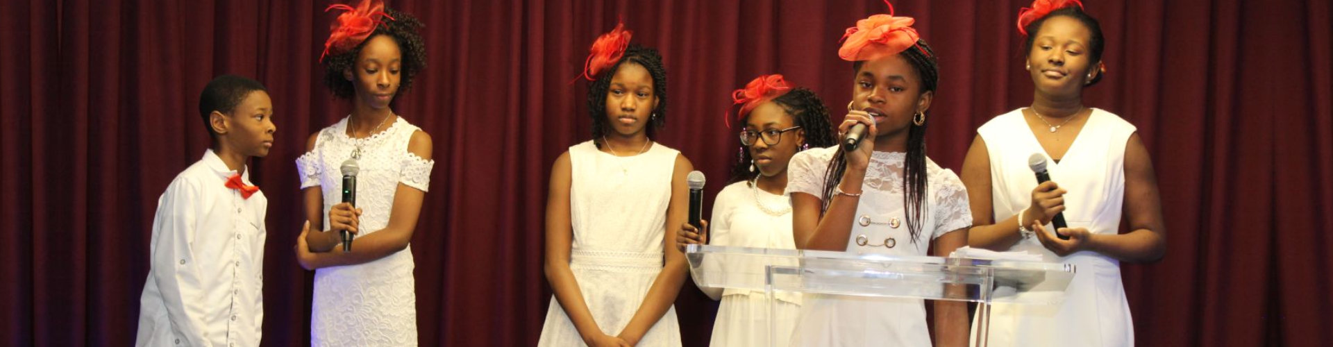 Group of teens performing in stage